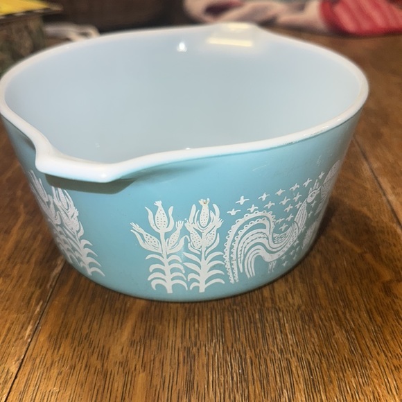 Vintage Pyrex Tourquoise Blue Amish Butterprint Casserole Dish 1 Qt #47 - Picture 2 of 7